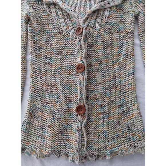 BCBG Maxazria Knit Cardigan Sweater Boho Multi-Color Womens Size Medium - Picture 3 of 9